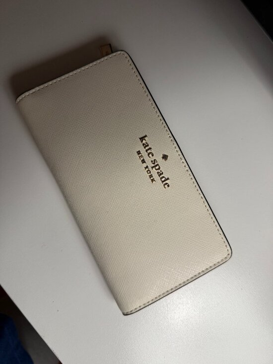 kate spade Handbags - Kate Spade New York Cream Ivory Leather Continental Wallet – Zip Pocket & Card S